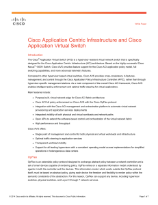 Cisco Application Centric Infrastructure and Cisco Application Virtual