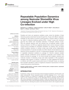 Repeatable Population Dynamics among Vesicular Stomatitis Virus