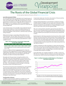 The Roots of the Global Financial Crisis