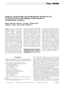 Diagnostic Organometallic and Metallodendritic Materials for SO2