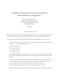 Foundations of Economics for International Business Selected