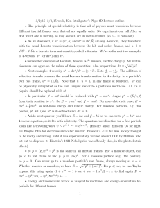 4-vectors, especially energy / momentum