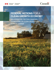 federal actions for a clean growth economy