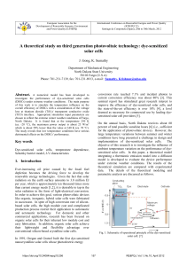 A theoretical study on third generation photovoltaic technology