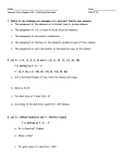 Common Core Algebra 9H – Defining Functions HW # 33 1. Which of
