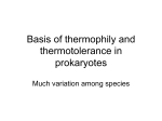 Basis of Thermophily