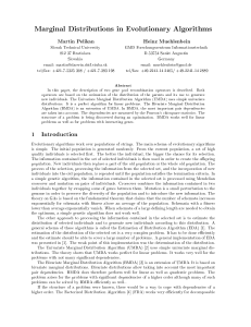 Marginal Distributions in Evolutionary Algorithms