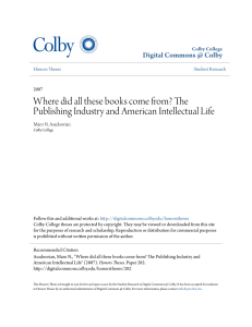 Where did all these books come from? The Publishing Industry and