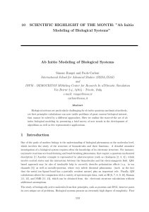Ab Initio Modeling of Biological Systems - Psi-k