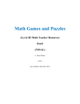 Math Games and Puzzles