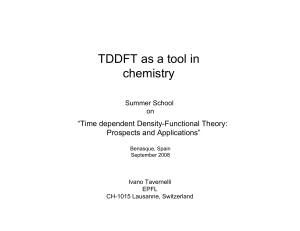 TDDFT as a tool in chemistry