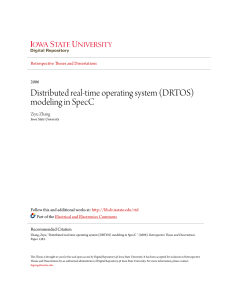Distributed real-time operating system (DRTOS) modeling in SpecC