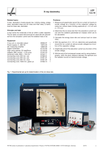 LEP 5.4.10 X-ray dosimetry