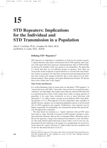 STD Repeaters: Implications for the Individual and STD