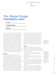 The Climate Change Habitability Index - Eli Blevis