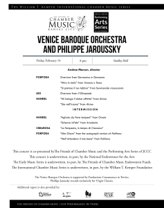 Venice Baroque Orchestra and Philippe Jaroussky
