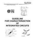 GUIDELINE FOR CHARACTERIZATION OF INTEGRATED CIRCUITS