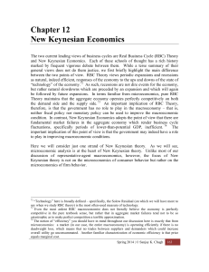 Chapter 12 New Keynesian Economics