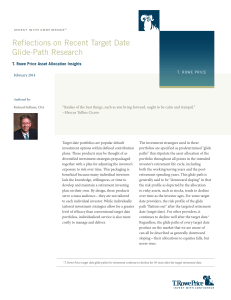 Reflections on Recent Target Date Glide-Path