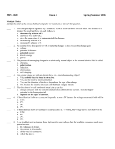 PHY-1020 Exam 3 Spring/Summer 2006