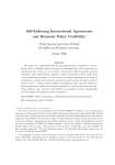 Self-Enforcing International Agreements and Domestic Policy
