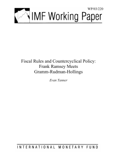 Fiscal Rules and Countercyclical Policy: Frank Ramsey Meets