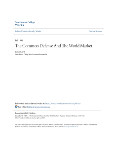 The Common Defense And The World Market - Works