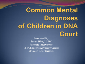 Common Mental Health Diagnoses of Children