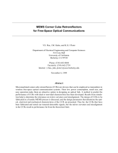 MEMS Corner Cube Retroreflectors for Free-Space
