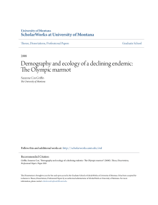 Demography and ecology of a declining endemic: The Olympic