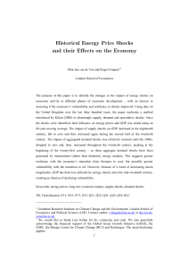 Historical Energy Price Shocks and their Effects on the Economy