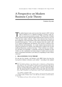 A Perspective on Modern Business Cycle Theory