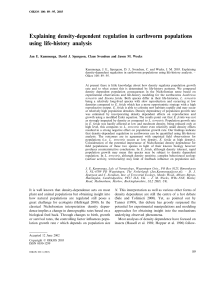 Explaining density-dependent regulation in earthworm populations