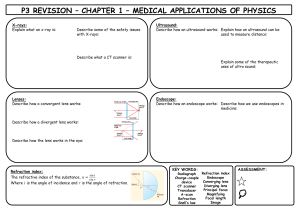 P3 REVISION – CHAPTER 1 – MEDICAL APPLICATIONS OF