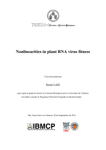Nonlinearities in plant RNA virus fitness