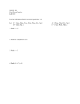 MATH 102 Final Exam Practice Fall 2012 Use the information below