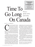 Time to Go Long on Canada - The International Economy