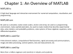 Chapter 1: An Overview of MATLAB