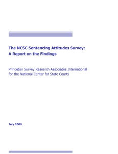 NCSC Sentencing Survey Report - National Center for State Courts