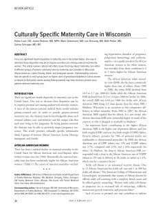 Culturally Specific Maternity Care in Wisconsin