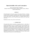 Optical instability of the earth`s atmosphere