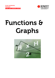 Functions and graphs booklet