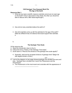 5.06 - 1 - 5.06 Geologic Time Exposed Work File The Age of the