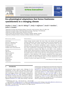 Eco-physiological adaptations that favour freshwater cyanobacteria