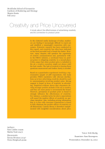 Creativity and Price Uncovered