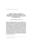 The effect of dietary crude protein concentration on growth