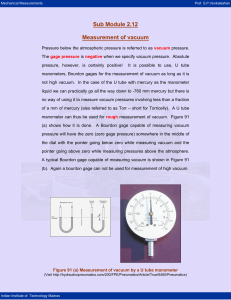 Sub Module 2.12 Measurement of vacuum