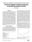 The Role of Histidine-Containing Compounds on the Buffering
