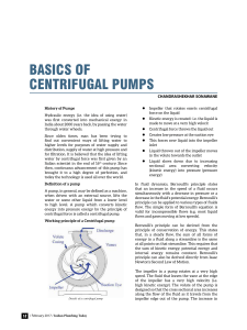 basics of centrifugal pumps chandrashekhar sonawane