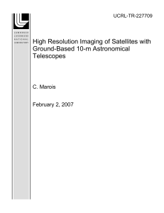 High Resolution Imaging of Satellites with Ground-Based